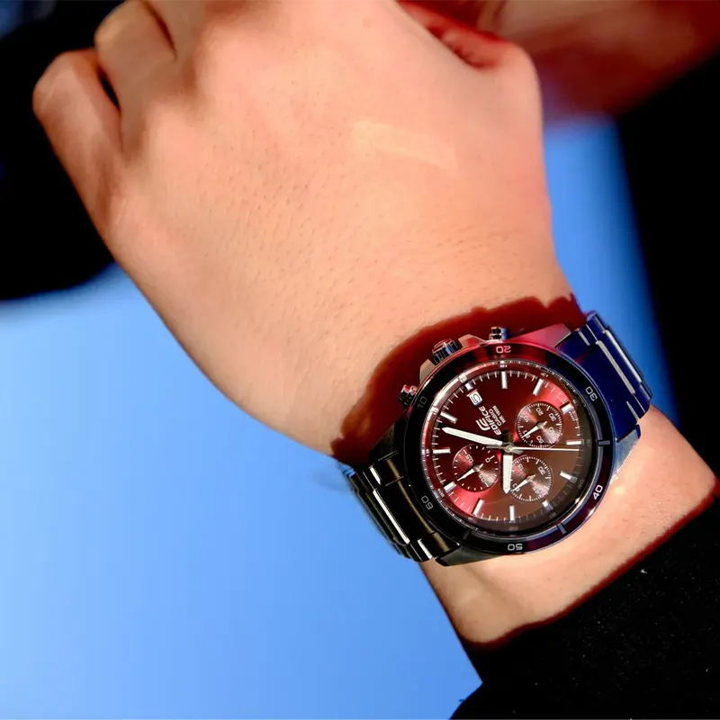 Casio Edifice Chronograph Red Dial Men's Watch-  EFR-526D-3AV-copy